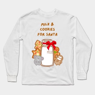 Christmas Milk and Cookies for Santa Long Sleeve T-Shirt